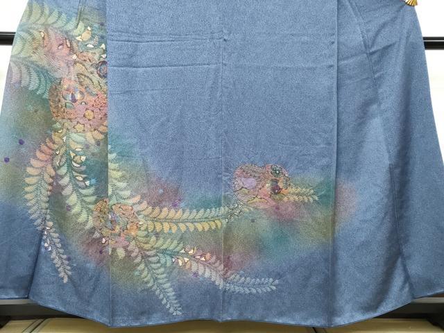 平和屋着物●訪問着　辻が花　暈し染め　金彩　正絹　逸品　DABI9186ud