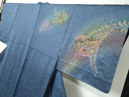 平和屋着物●訪問着　辻が花　暈し染め　金彩　正絹　逸品　DABI9186ud
