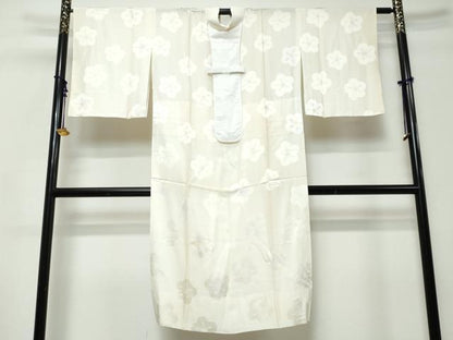 平和屋着物●長襦袢　無双仕立て　作家物　草木染　舞梅文　暈し染め　正絹　逸品　DABI9193ud