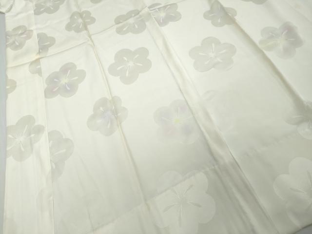 平和屋着物●長襦袢　無双仕立て　作家物　草木染　舞梅文　暈し染め　正絹　逸品　DABI9193ud