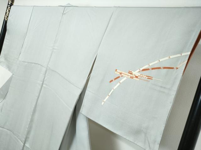 平和屋着物●訪問着　駒刺繍　熨斗扇面草花文　金彩　正絹　逸品　DABI9195ud