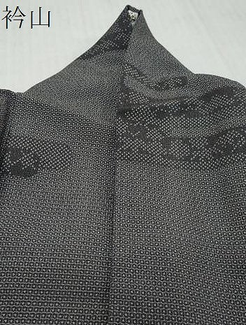 平和屋着物●本塩沢　110亀甲　エ霞草花文　正絹　逸品　DABI9196ud