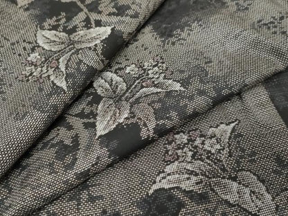 平和屋着物●本場大島紬　9マルキ　総絣　草花文　正絹　逸品　DABI9204ud