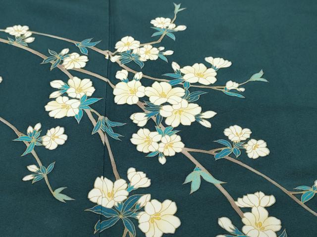 平和屋着物●訪問着　枝花文　暈し染め　金彩　正絹　逸品　DABI9205ud
