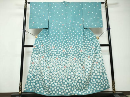 平和屋着物●訪問着　舞花文　金彩　正絹　逸品　DABI9206ud