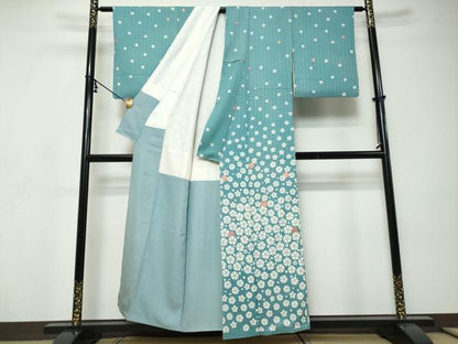 平和屋着物●訪問着　舞花文　金彩　正絹　逸品　DABI9206ud