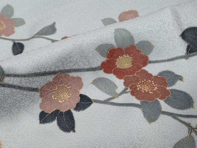 平和屋着物●訪問着　枝花文　暈し染め　金彩　正絹　逸品　DABI9207ud