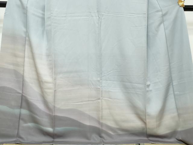 平和屋着物●訪問着　霞文　暈し染め　正絹　逸品　DABI9208ud