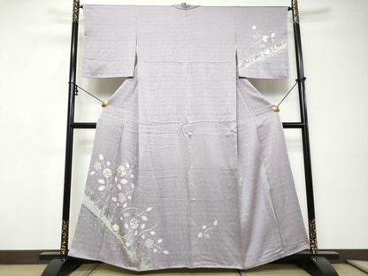 平和屋着物●訪問着　絞り　刺繍　辻が花　金糸　正絹　逸品　未使用　DABI9212ud