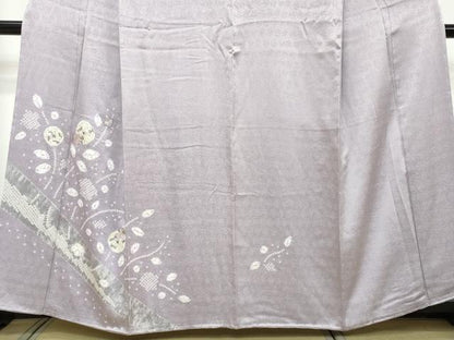 平和屋着物●訪問着　絞り　刺繍　辻が花　金糸　正絹　逸品　未使用　DABI9212ud