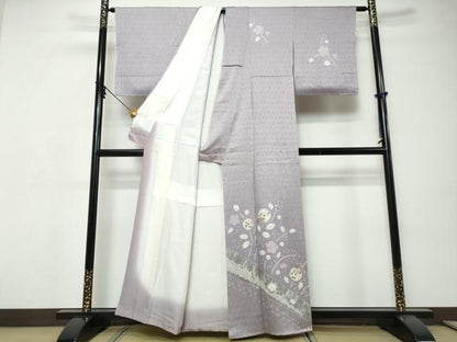 平和屋着物●訪問着　絞り　刺繍　辻が花　金糸　正絹　逸品　未使用　DABI9212ud