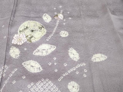 平和屋着物●訪問着　絞り　刺繍　辻が花　金糸　正絹　逸品　未使用　DABI9212ud