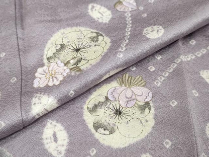 平和屋着物●訪問着　絞り　刺繍　辻が花　金糸　正絹　逸品　未使用　DABI9212ud