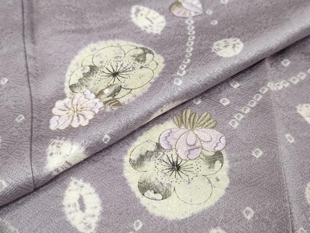 平和屋着物●訪問着　絞り　刺繍　辻が花　金糸　正絹　逸品　未使用　DABI9212ud