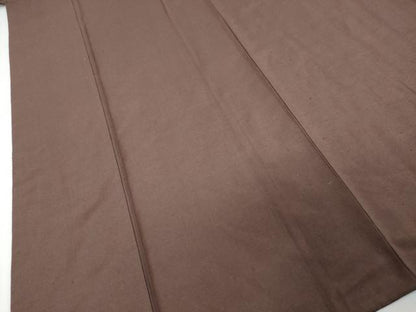 平和屋着物●結城紬　赤墨色　正絹　逸品　DABI9213ud