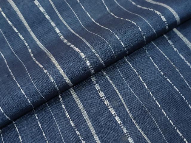 平和屋着物●上質な紬　変わり縞　正絹　逸品　DABI9218ud