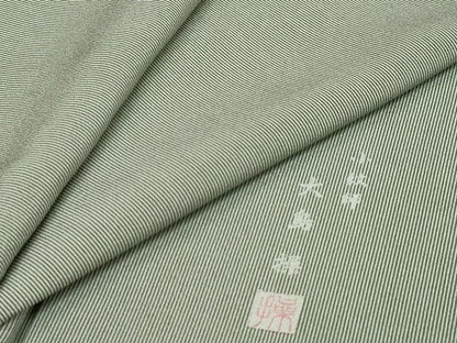 平和屋着物●小紋師　大島操　江戸小紋　万筋　深川鼠色×白色　正絹　逸品　DABI9223ud