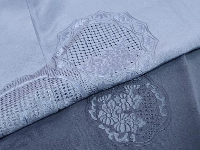 平和屋着物●中国三大刺繍　スワトウ刺繍　汕頭刺繍　総刺繍　訪問着　花絵皿文　暈し染め　正絹　逸品　DABI9226ud