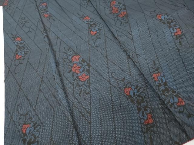 平和屋着物●本場大島紬　7マルキ　花菱文　正絹　逸品　DABI9232ud