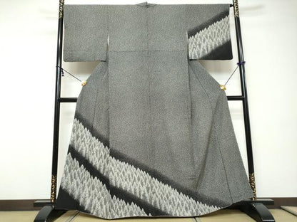 平和屋着物●訪問着　樹林文　暈し染め　たたき染め　正絹　逸品　DABI9237ud