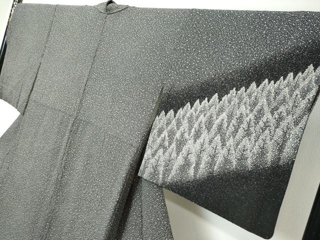 平和屋着物●訪問着　樹林文　暈し染め　たたき染め　正絹　逸品　DABI9237ud