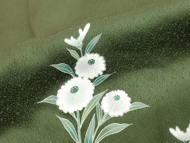 平和屋着物●訪問着　草花文　暈し染め　金彩　正絹　逸品　DABI9241ud