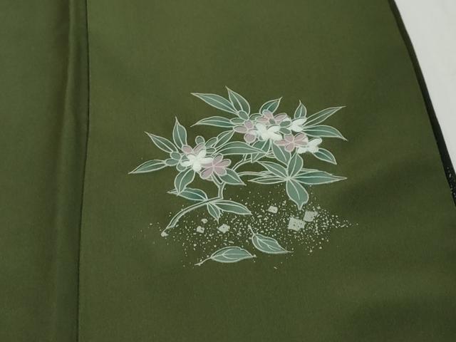 平和屋着物●訪問着　草花文　暈し染め　金彩　正絹　逸品　DABI9241ud