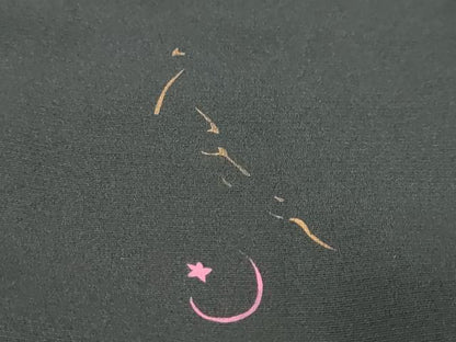 平和屋着物●豪華黒留袖　作家物　草花文　暈し染め　正絹　逸品　DABI9243ud