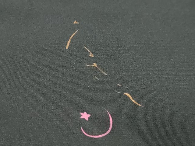平和屋着物●豪華黒留袖　作家物　草花文　暈し染め　正絹　逸品　DABI9243ud