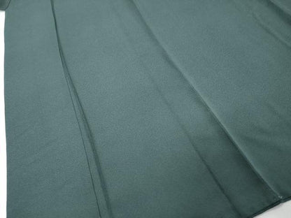 平和屋着物●上質な色無地　鉄色　正絹　逸品　DABI9250ud