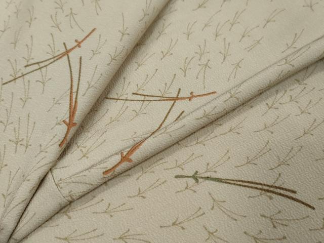 平和屋着物●上質な小紋　敷松葉文　正絹　逸品　DABI9251ud