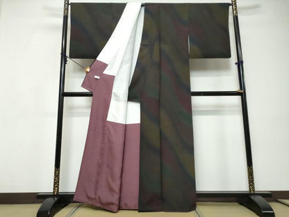 平和屋着物●前田仁仙　仁仙更紗　小紋　霞文　暈し染め　正絹　逸品　DABI9258ud