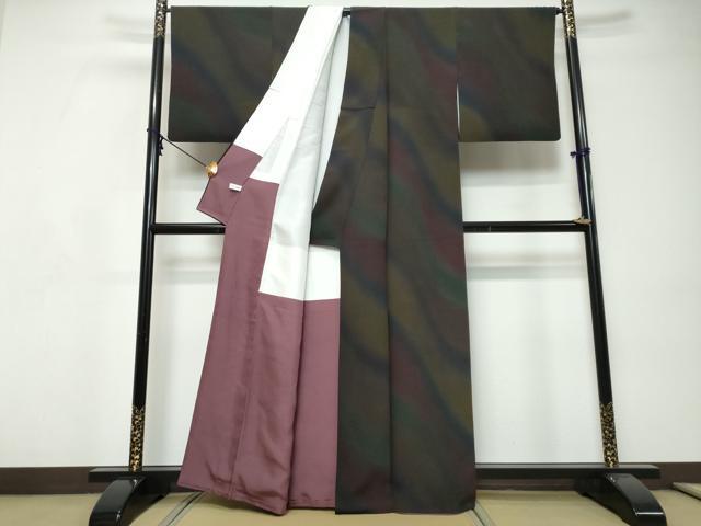 平和屋着物●前田仁仙　仁仙更紗　小紋　霞文　暈し染め　正絹　逸品　DABI9258ud