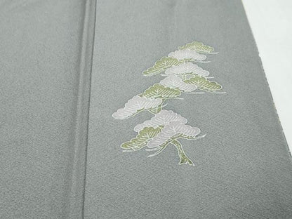 平和屋着物●豪華色留袖　友禅　作家物　浜松群鶴花文　暈し染め　正絹　逸品　DABI9260ud