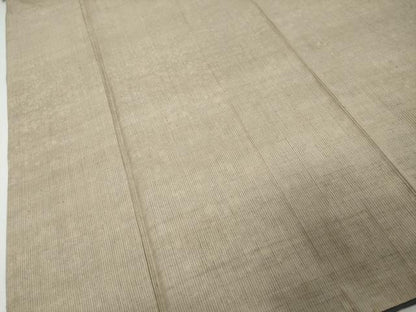 平和屋着物●結城紬　想川桜染　縞　証紙付き　正絹　逸品　DABI9263ud