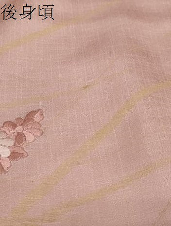 平和屋着物●中国三大刺繍　スワトウ刺繍　汕頭刺繍　訪問着　箔散らし草花文　暈し染め　金銀彩　正絹　逸品　DABI9273ud