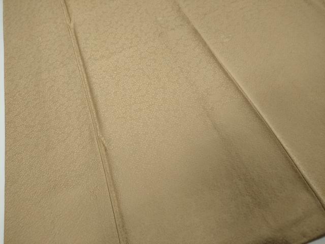 平和屋着物●上質な色無地　草花地紋　伽羅色　正絹　逸品　DABI9276ud