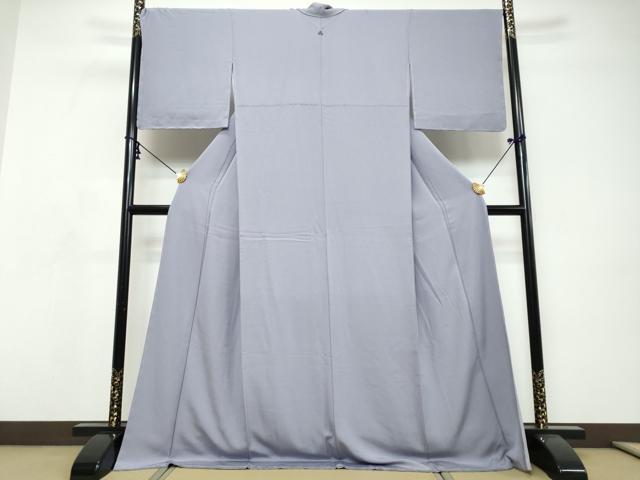 平和屋着物●上質な色無地　藤納戸色　ロング丈　正絹　逸品　未使用　DABI9277ud