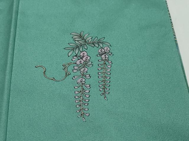 平和屋着物●訪問着　刺繍　花車文　百人一首　暈し染め　金彩　正絹　逸品　未使用　DABI9279ud