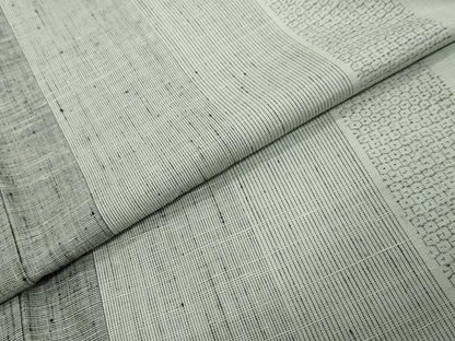 平和屋着物●結城紬　間道　正絹　逸品　DABI9285ud