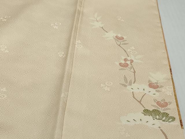 平和屋着物●訪問着　御所車草花文　金彩　ますいわ屋扱い　正絹　逸品　DABI9289ud