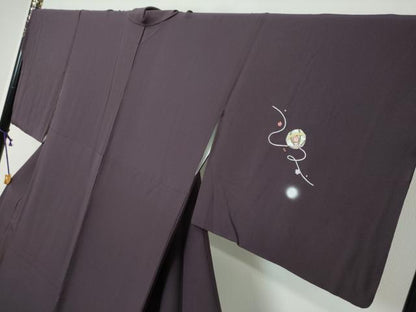 平和屋着物●訪問着　総刺繍　手毬花文　蛍暈し　金糸　さが美扱い　正絹　逸品　DABI9291ud