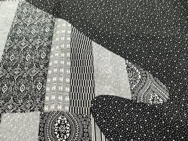 平和屋着物●訪問着　吉祥文　黒地　正絹　逸品　DABI9294ud