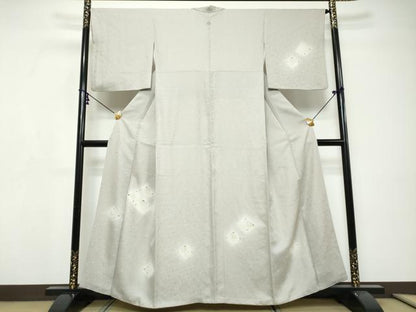 平和屋着物●訪問着　松葉文　暈し染め　金彩　ますいわ屋扱い　正絹　逸品　DABI9295ud