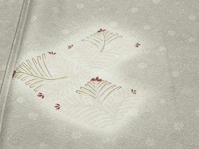 平和屋着物●訪問着　松葉文　暈し染め　金彩　ますいわ屋扱い　正絹　逸品　DABI9295ud