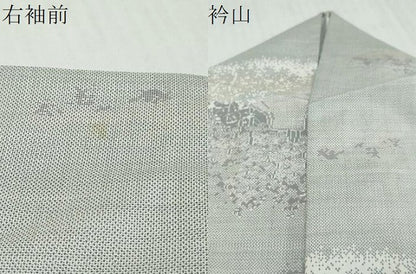 平和屋着物●本場大島紬　白大島　9マルキ　風景文　さが美扱い　証紙　証明書付き　恵大島紬織物謹製　正絹　逸品　DABI9299ud