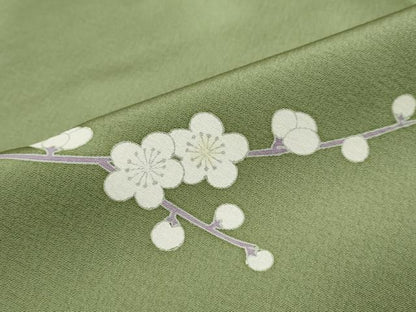 平和屋着物●訪問着　友禅　作家物　枝花文　正絹　逸品　DABI9300ud