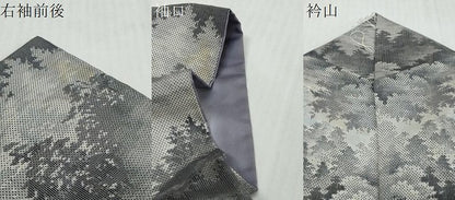 平和屋着物●都喜ヱ門　本場大島紬　総絣　白大島　樹林風景文　藤絹織物謹製　正絹　逸品　DABI9305ud