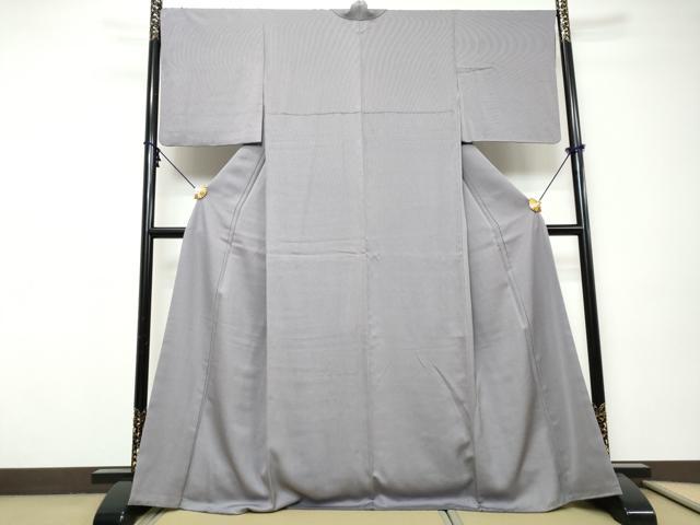 平和屋着物●江戸小紋　万筋　青紫色×白色　正絹　逸品　DABI9309ud