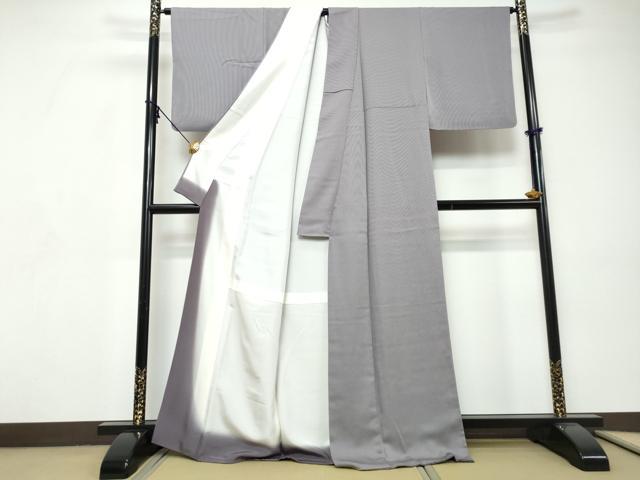 平和屋着物●江戸小紋　万筋　青紫色×白色　正絹　逸品　DABI9309ud